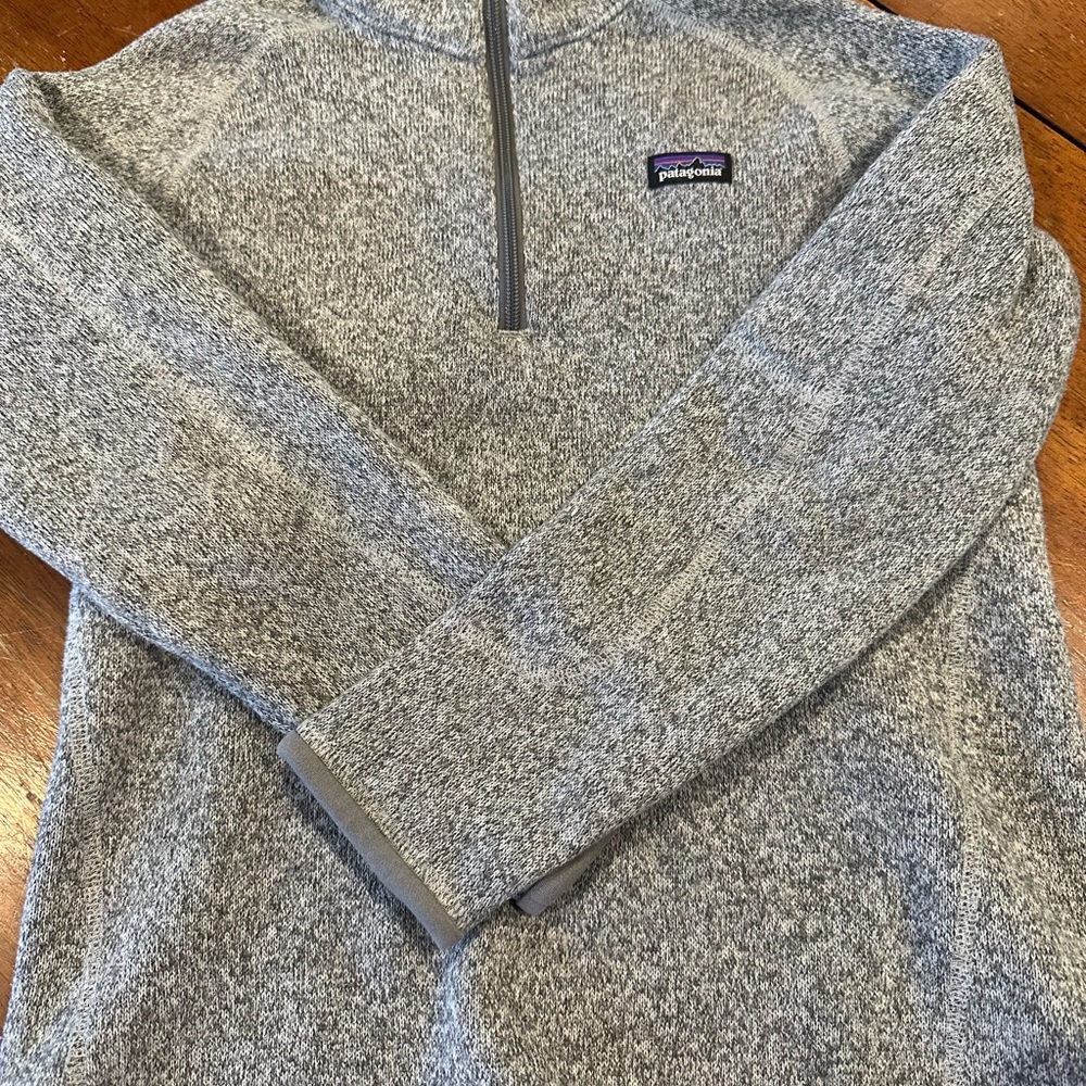 Patagonia Boys Heathered Gray 1/4 Quarter Zip-Up Better Sweater Fleece